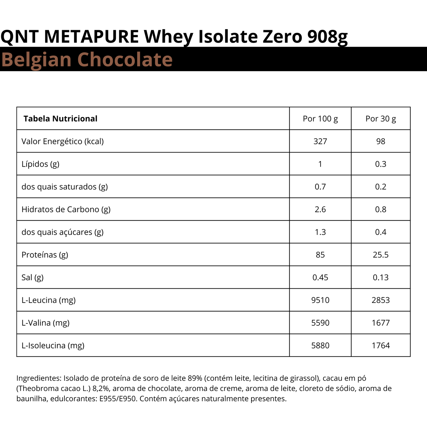 QNT METAPURE Whey Isolate Zero 908g