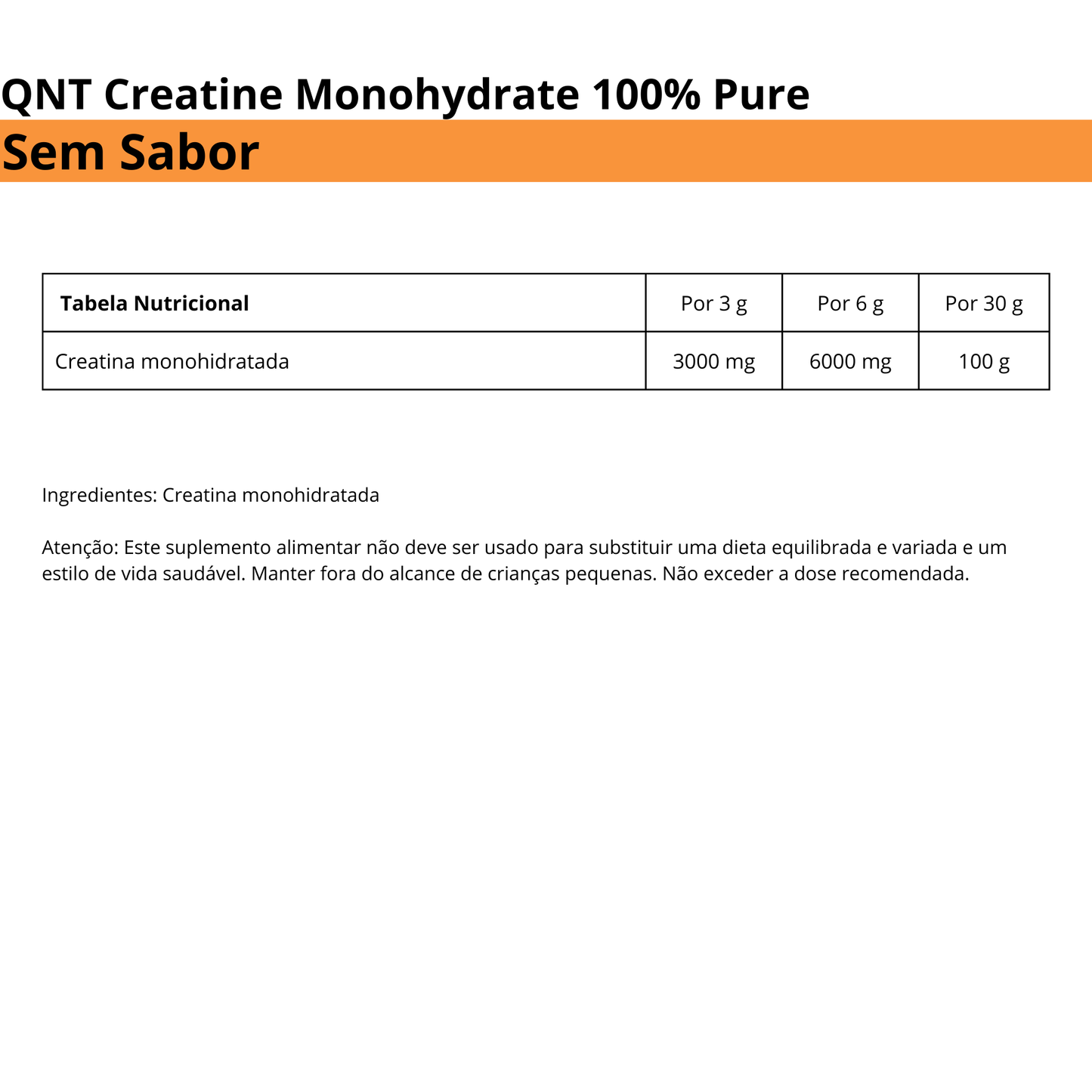 QNT Creatine Monohydrate 100% Pure