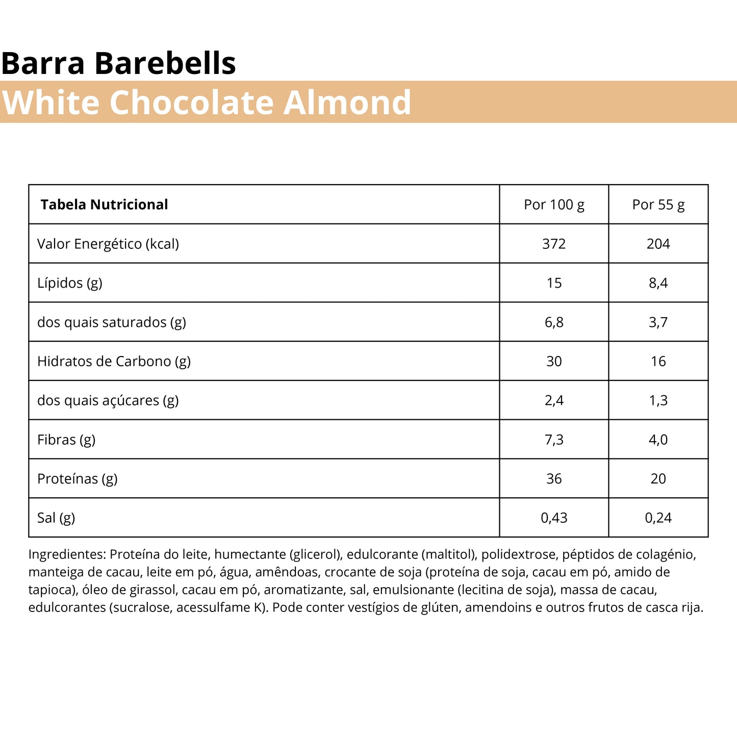 Barebells White Chocolate Almond