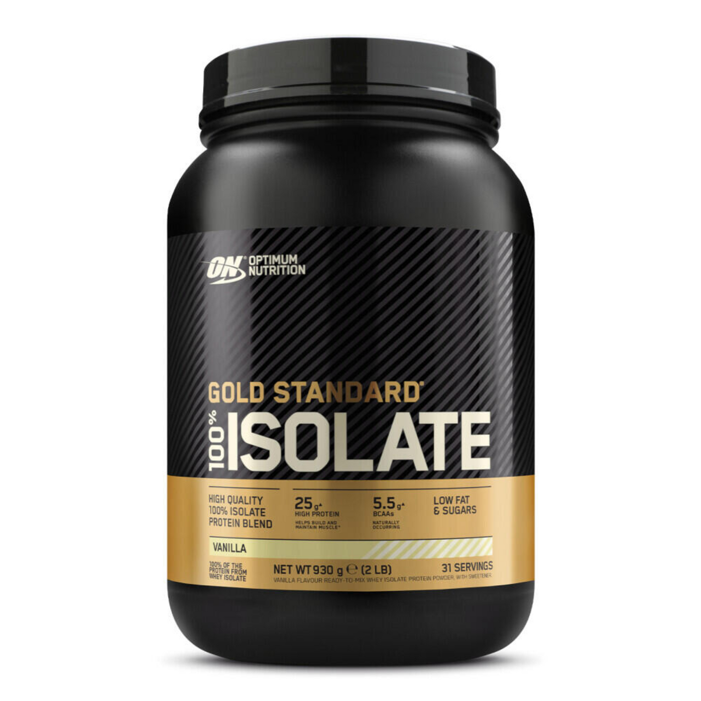 Optimum Nutrition Gold Standard 100% Isolate Baunilha Vanilla 930g ON 25 g de proteína proteína isolada whey
Whey Isolate Protein