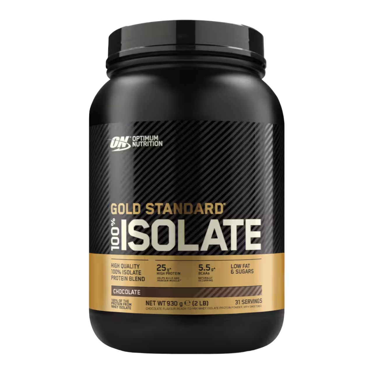 Optimum Nutrition Gold Standard 100% Isolate Chocolate 930g ON 25 g de proteína proteína isolada whey
Whey Isolate Protein