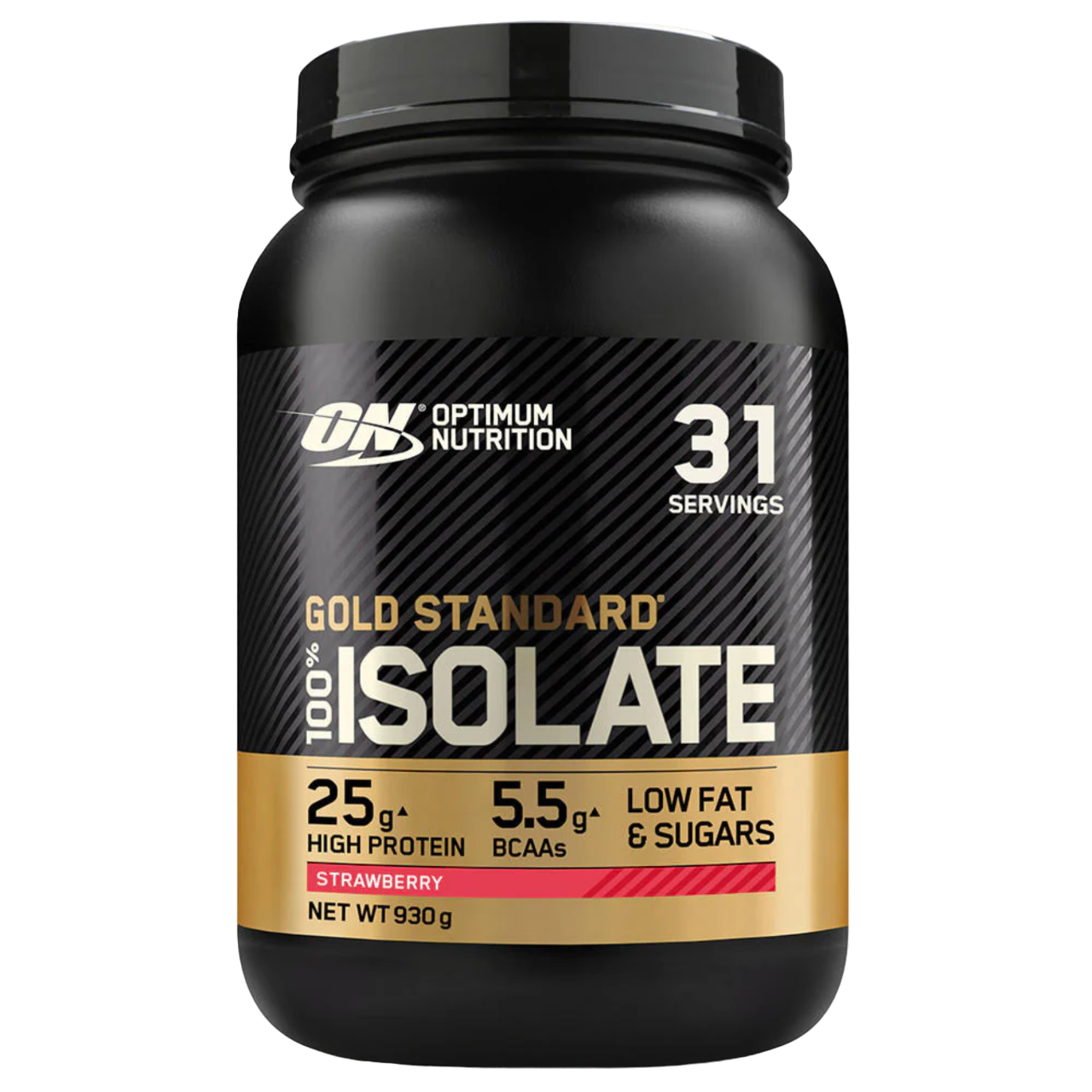 Optimum Nutrition Gold Standard 100% Isolate Morango Strawberry 930g ON 25 g de proteína proteína isolada whey
Whey Isolate Protein