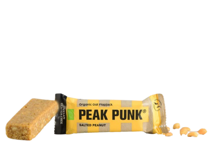 Peak Punk Bio Oat Flapjack Amendoim Salgado Salted Peanut 12x60g Vegan Sem Glúten Gluten Free orgânico Aveia Orgânico