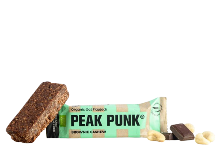 Peak Punk Bio Oat Flapjack Brownie de Caju Brownie Cashew 12x60g Vegan Sem Glúten Gluten Free orgânico Aveia Orgânico