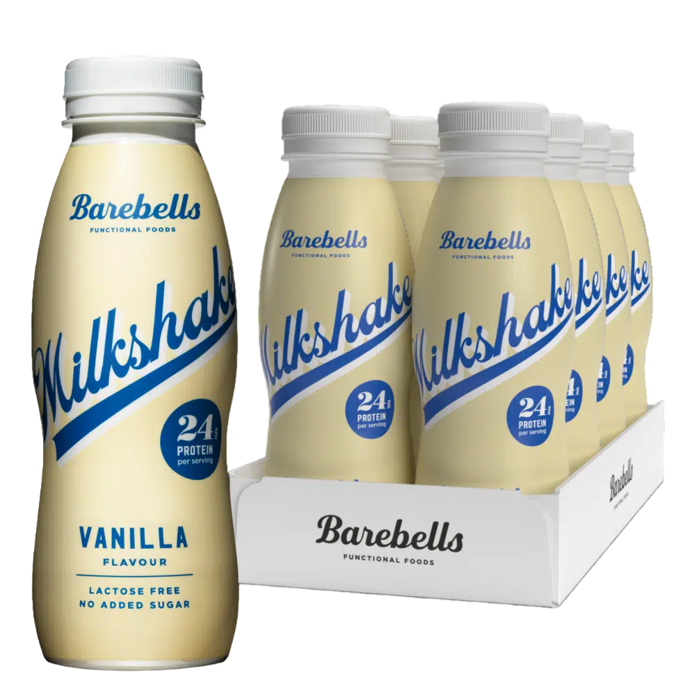 Barebells Milkshake Baunilha (Vanilla) 24g of Protein Lactose Free No Added Sugar 8x330ml