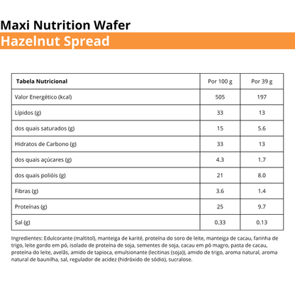 Maxi Nutrition Wafer - Hazelnut Spread