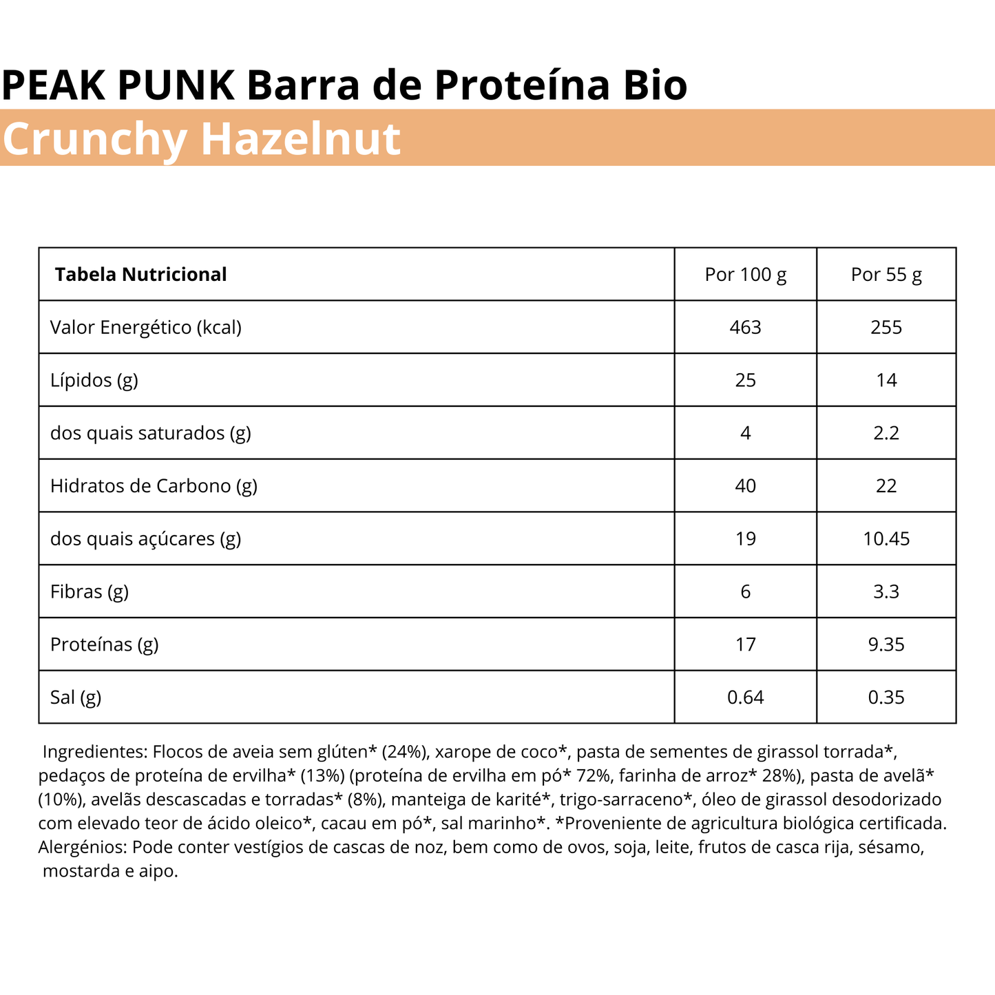 Peak Punk Bio Protein Bar - Crunchy Hazelnut