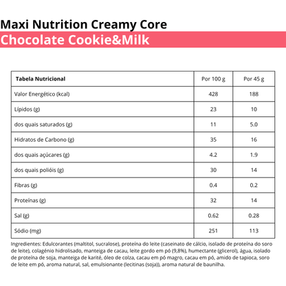 Maxi Nutrition Creamy Core - Chocolate Cookie&Milk