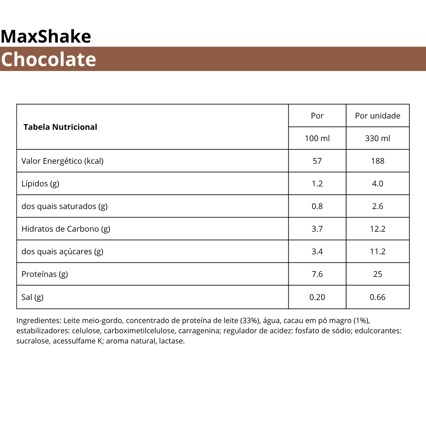 MaxShake - Chocolate