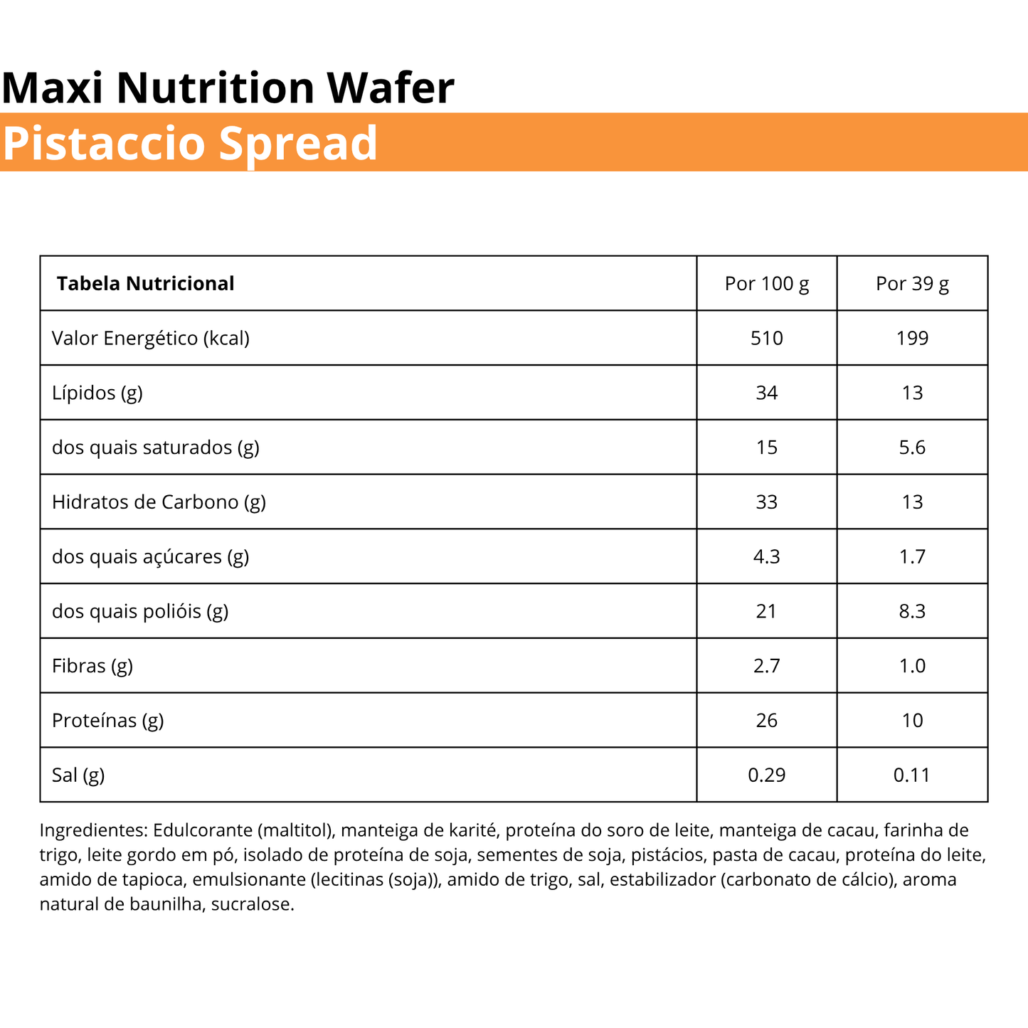 Maxi Nutrition Wafer - Pistaccio Spread