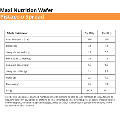 Maxi Nutrition Wafer - Pistaccio Spread