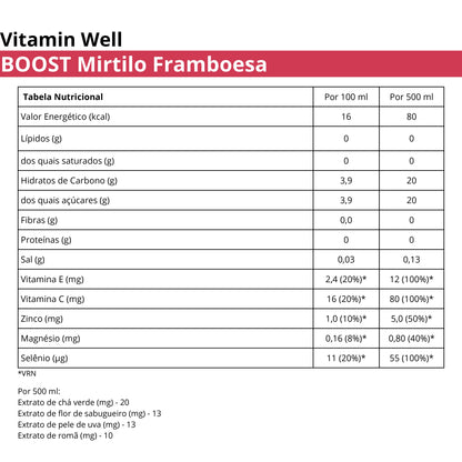 Vitamin Well BOOST Mirtilo/Framboesa