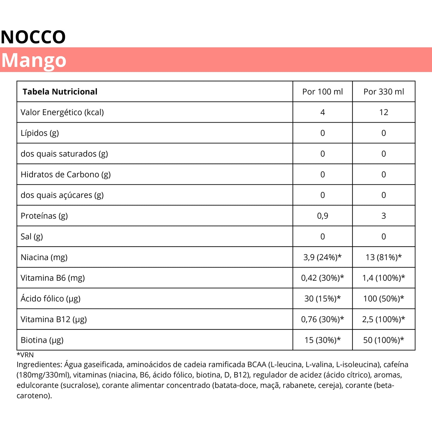 NOCCO BCAA Mango