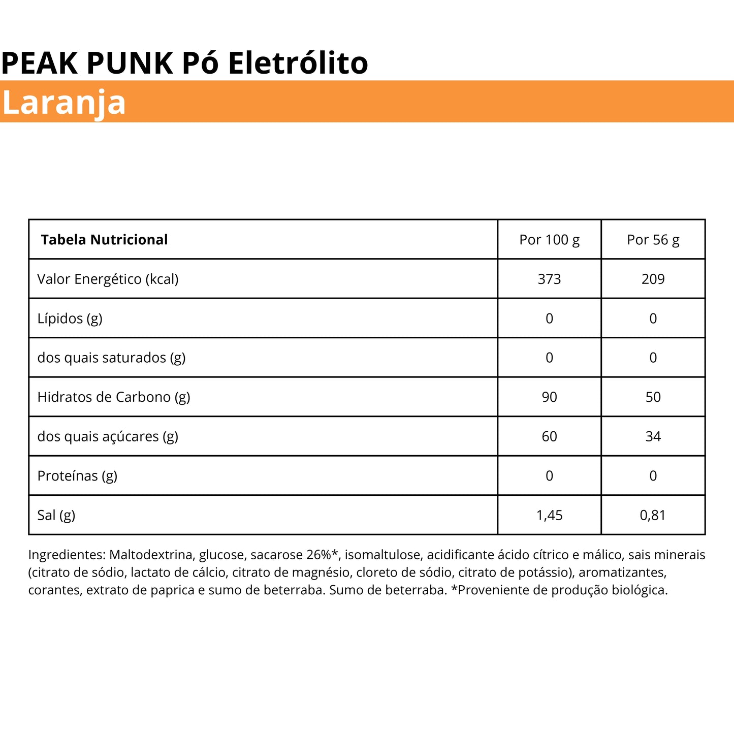 Peak Punk Orange Electrolyte Powder 1kg 