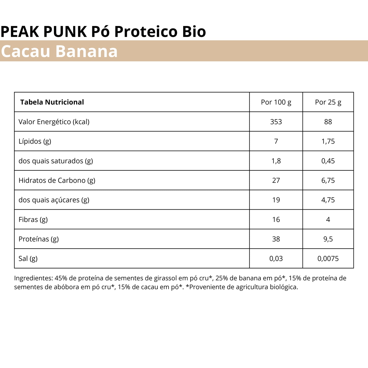 Peak Punk Pó Proteico Bio