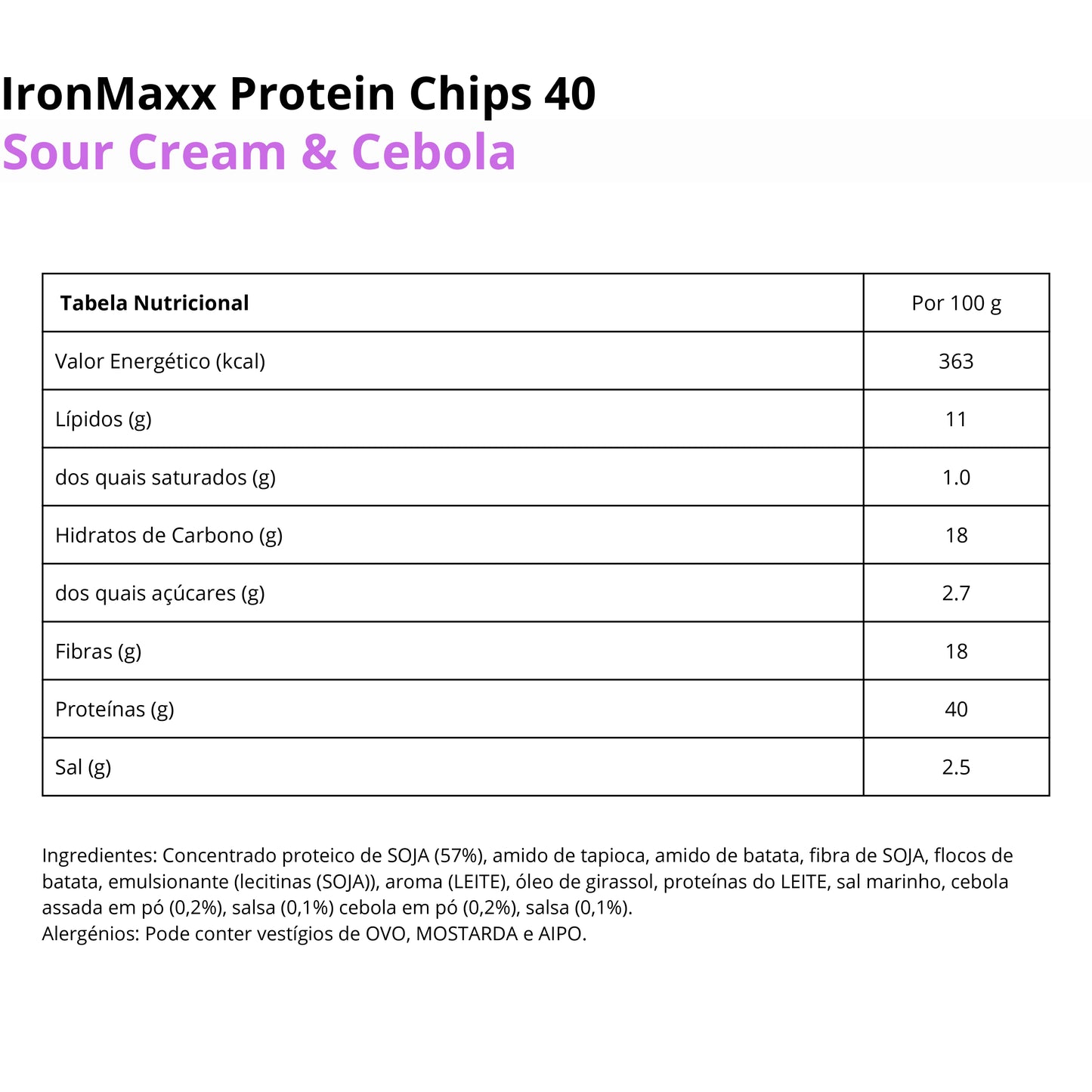 IronMaxx Protein Chips 40, 50g