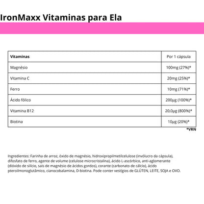 IronMaxx Vitaminas para Ela 150 Cap.