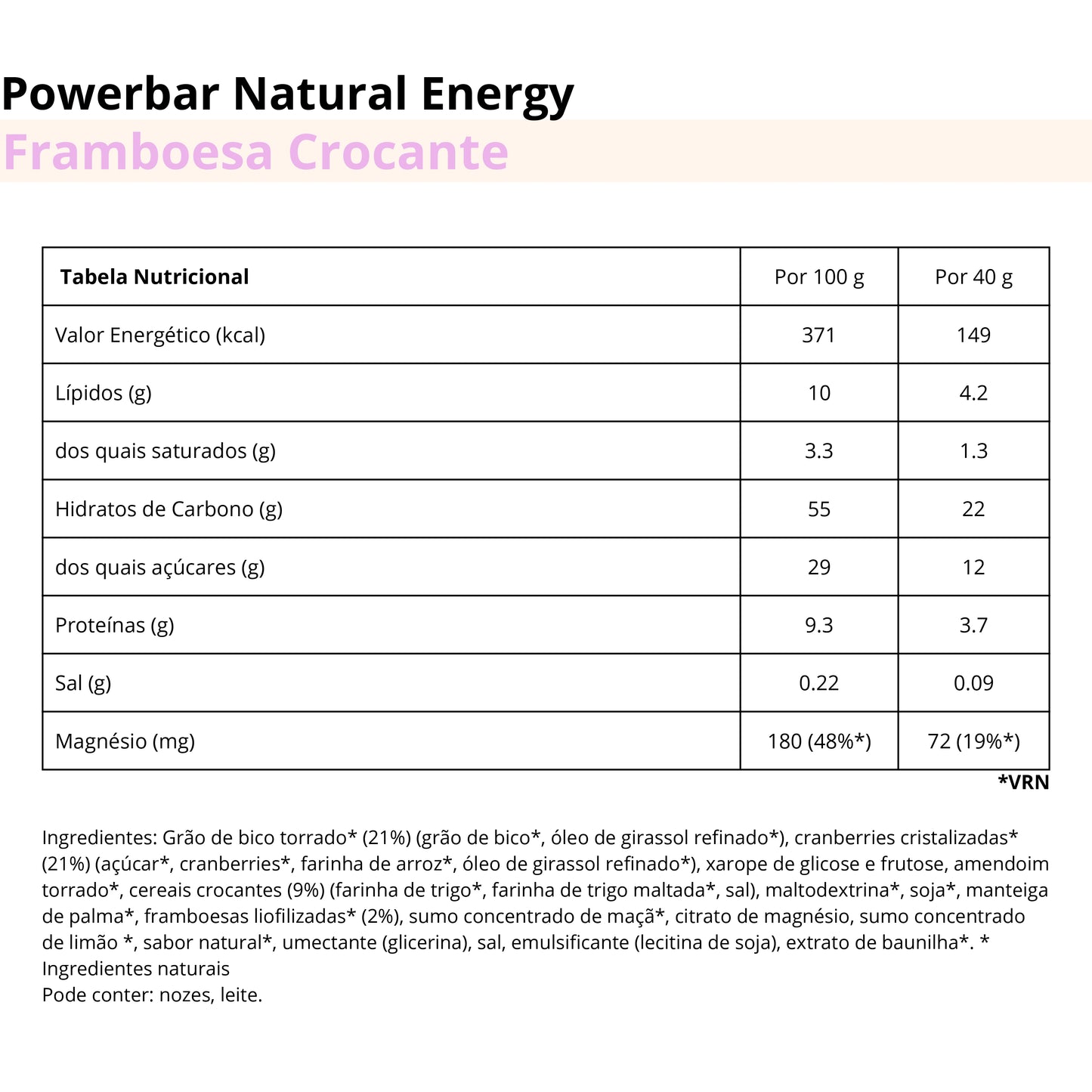 Powerbar Natural Energy