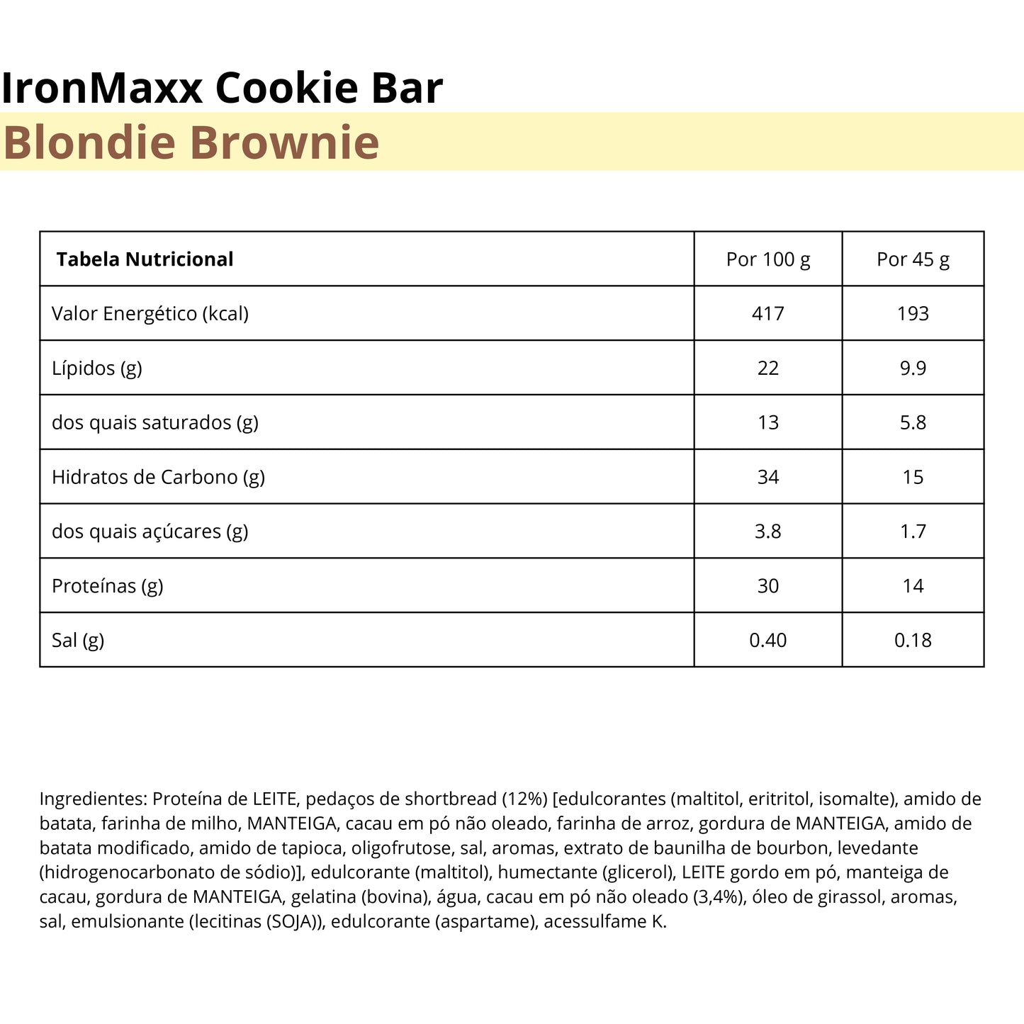 IronMaxx Cookie Bar