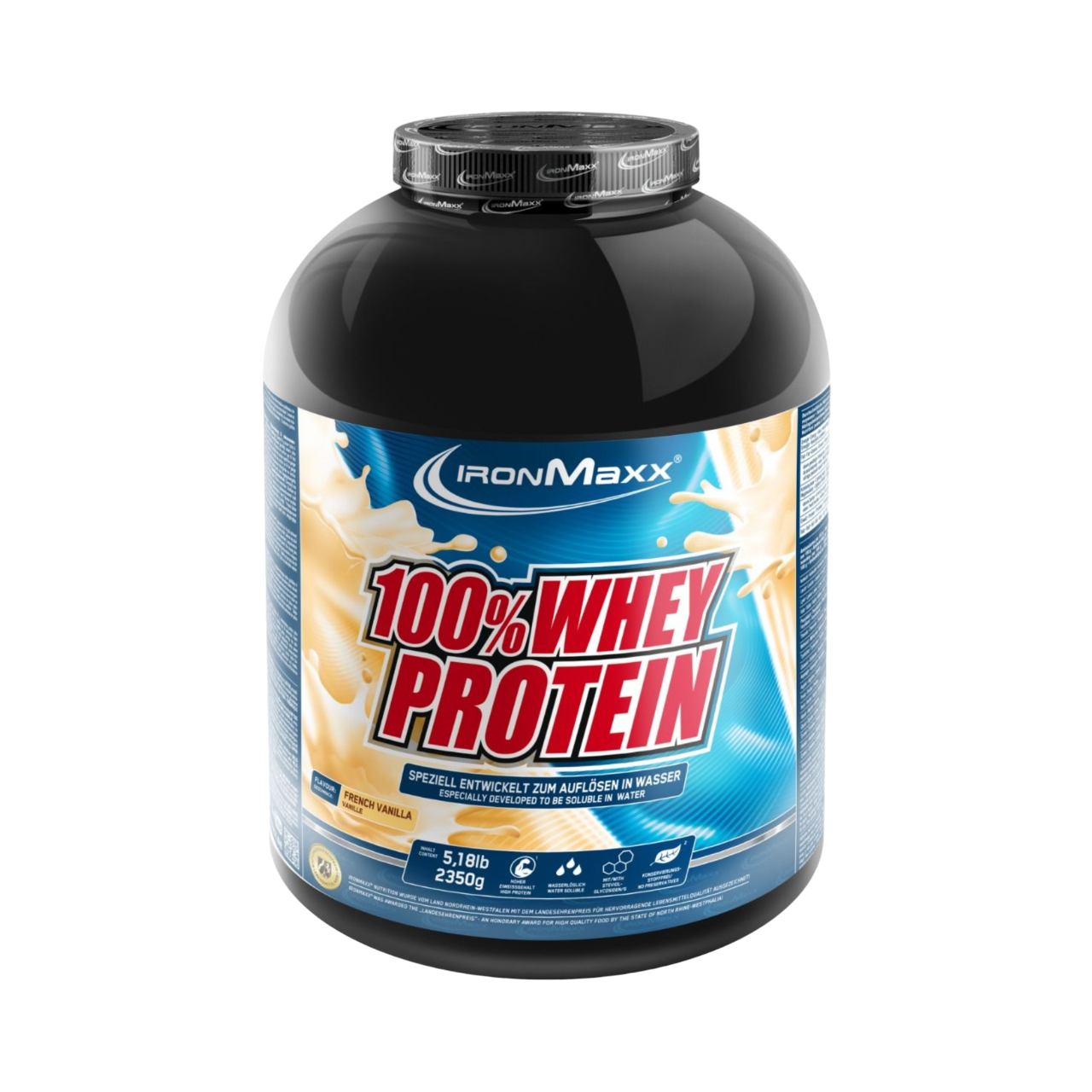 IronMaxx 100% Whey Protein Baunilha Francesa ultraconcentrada Baixo Teor de Açúcar Melhor Perfil de Aminoácidos BCAAs e EAAs em Conservantes e Aspartame
IronMaxx 100% Whey Protein French Vanilla