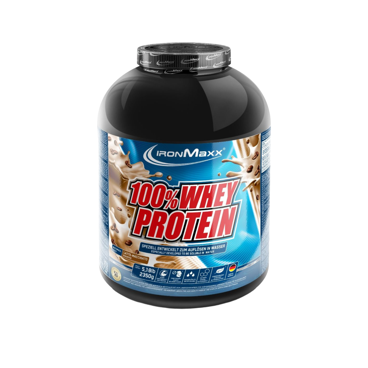 IronMaxx 100% Whey Protein Latte Machiato ultraconcentrada Baixo Teor de Açúcar Melhor Perfil de Aminoácidos BCAAs e EAAs em Conservantes e Aspartame
IronMaxx 100% Whey Protein Latte Machiato