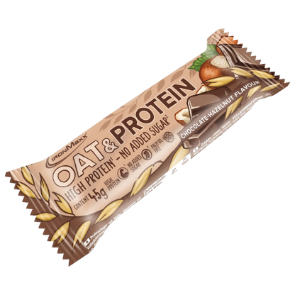 IronMaxx Oat & Protein Chocolate Avelã  Alto teor de proteína Sem adição de açúcares Sem óleo de palma
IronMaxx Oat & Protein Chocolate Avelã High Protein No added Sugar Palm Oil Free