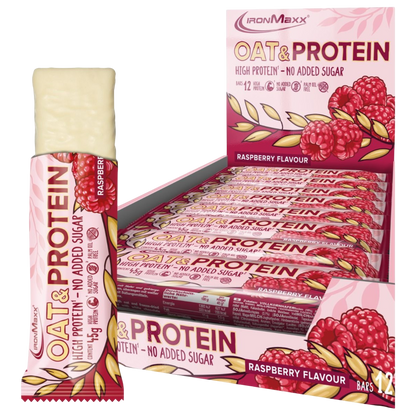 IronMaxx Oat & Protein Framboesa 12x45g Alto teor de proteína Sem adição de açúcares Sem óleo de palma
IronMaxx Oat & Protein Raspberry 12x45g High Protein No added Sugar Palm Oil Free