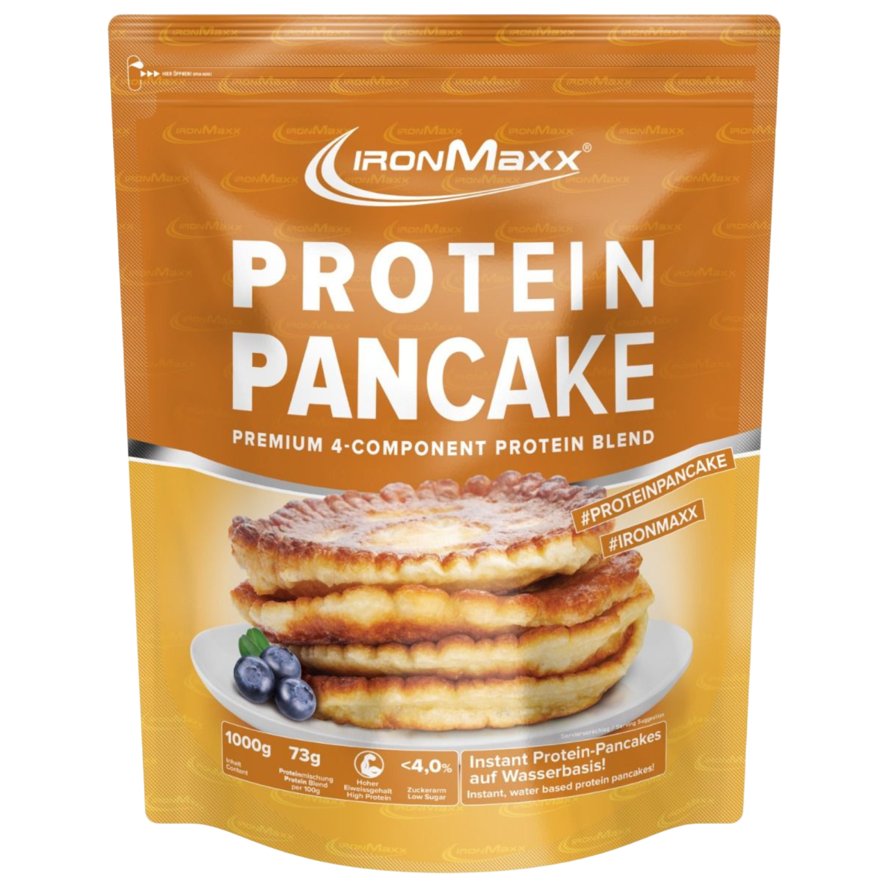 IronMaxx Panquecas Proteicas Baunilha proteína Baixo teor em açúcar
IronMaxx Protein Pancake Vanilla Low Sugar High Protein