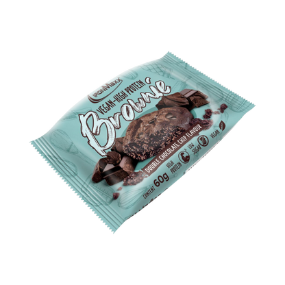 IronMaxx Vegan Brownie proteico, duplo chocolate, baixo em açúcares
Vegan-High Protein Brownie Double Chocolate Chip Flavor