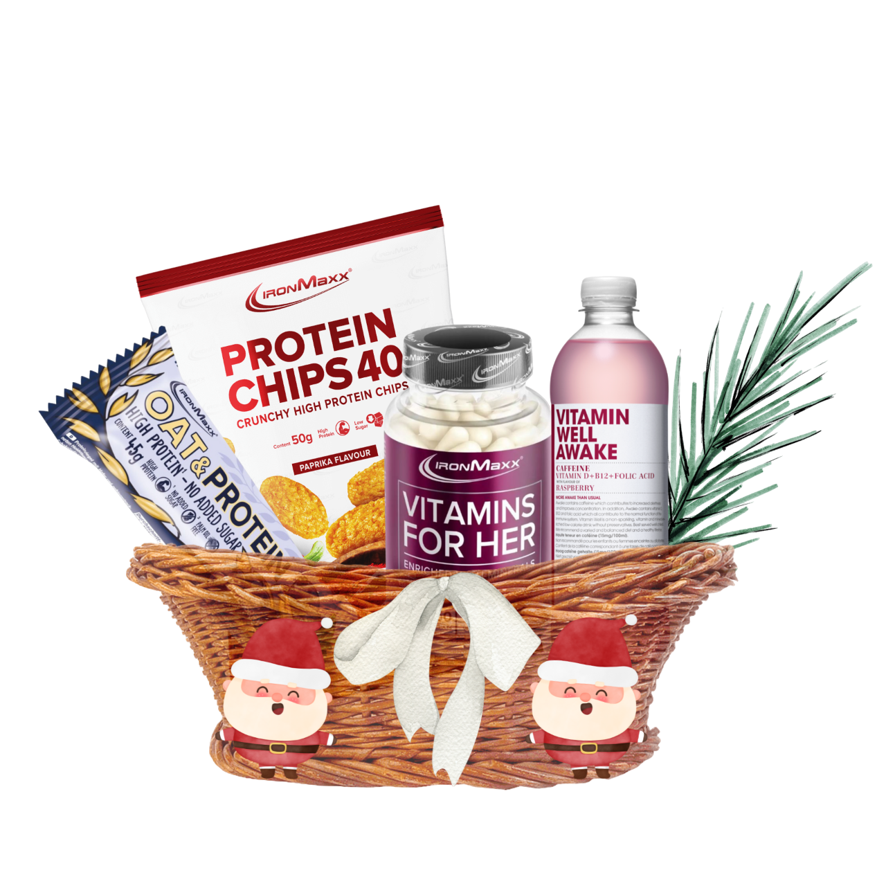 Kit de Natal para ELA Vitaminas Vitamin Wll Awake Oat & Protein Protein Chips