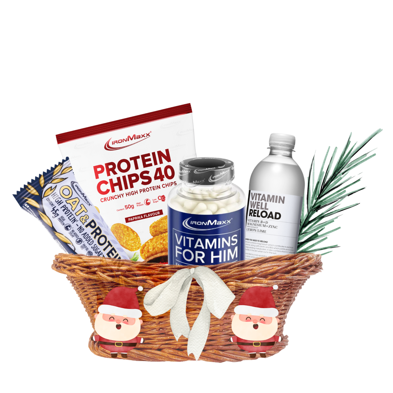 Kit de Natal para ELE Protein Chips Oat & Protein Vitaminas Vitamin Well Reload