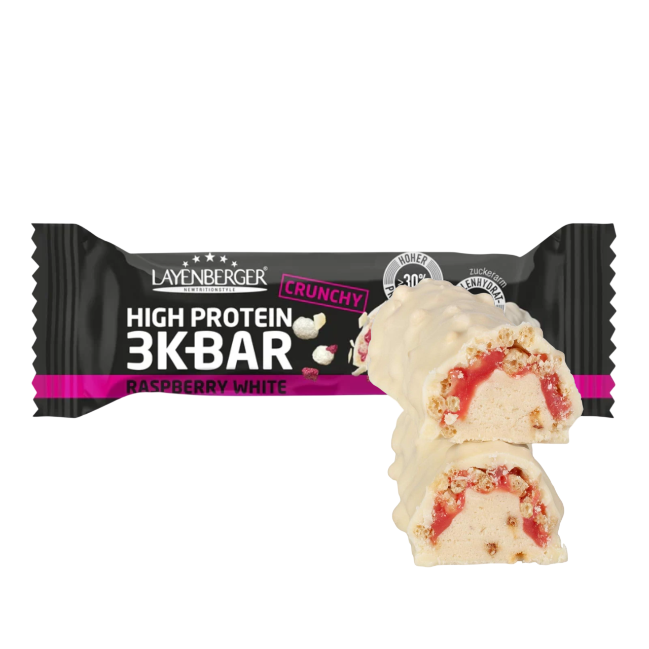 Layenberger 3K Protein Bar - Crunchy Raspberry White 45g