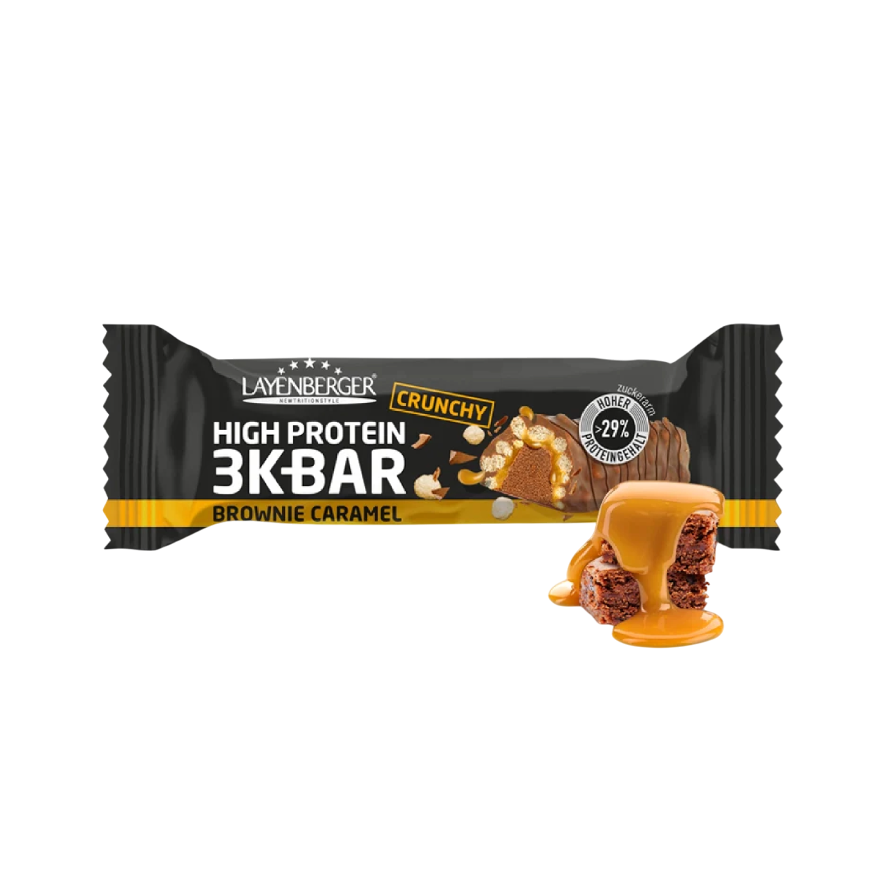 Layenberger 3K Protein Bar Crunchy Brownie de Caramelo 45g