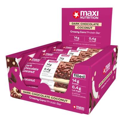 Maxi Nutrition Creamy Core - Dark Choco Coconut 12x45g
barra
proteica
proteina