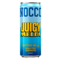 NOCCO BCAA Juicy Melba (Pêssego) 330ml Cafeína 180mg Caffeine Sem açúcar Sugar Free Vegan BCAA 4:1:1 (Leucina, Valina e Isoleucina) 3000 mg Vitamina B6 Vitamina B12 Biotina Ácido Fólico Niacina