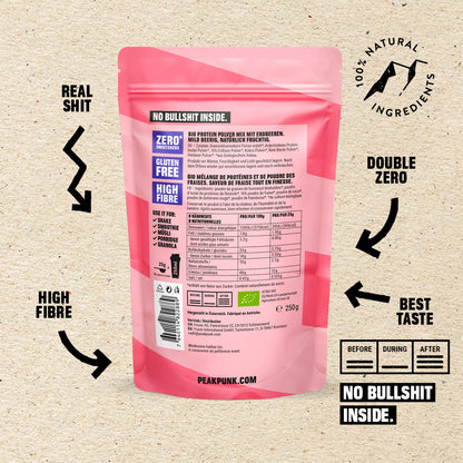 PEAK PUNK Bio High-Protein Shake - Strawberry 250g
