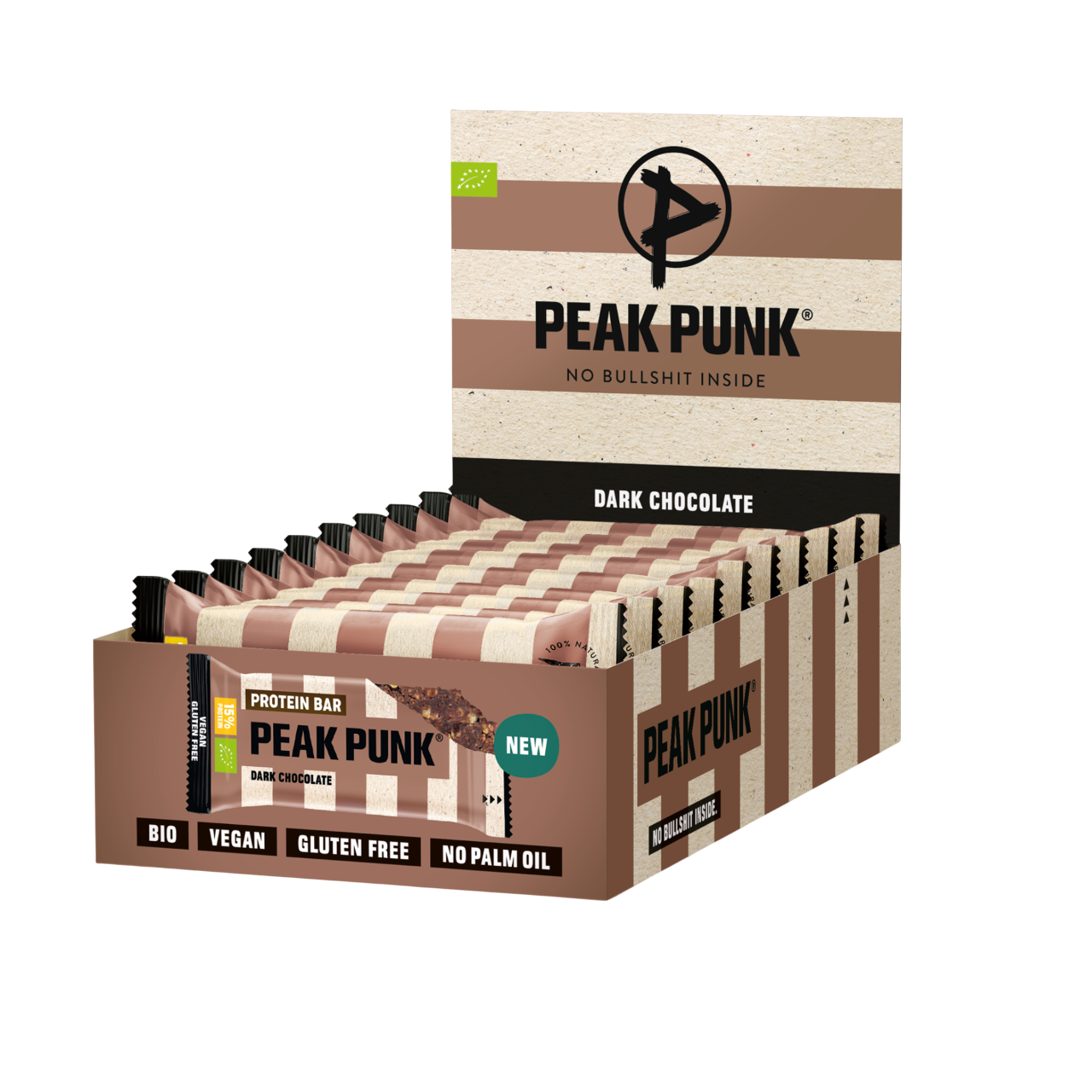 Peak Punk Bio Protein Bar - Dark Chocolate 12x55g