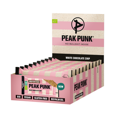Peak Punk Bio Protein Bar White Chocolate Chip 12x55g