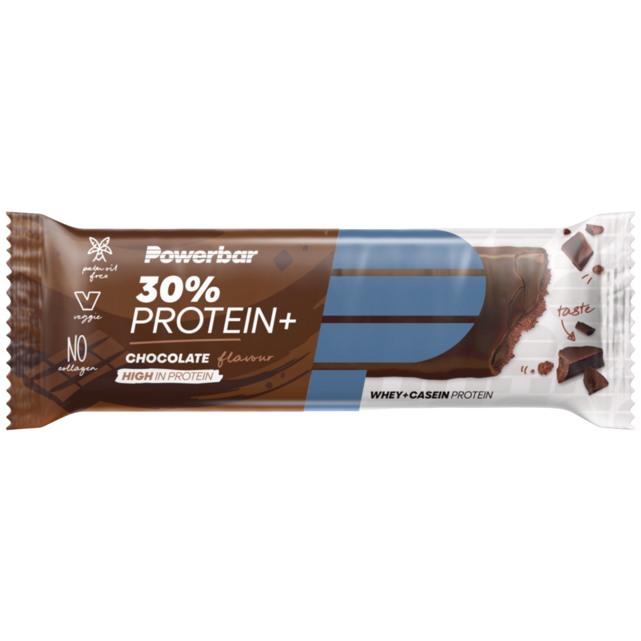 Powerbar ProteinPlus 30% Chocolate 55g Altamente proteica Caseína proteína whey Sem aspartame Vegan Cologne List