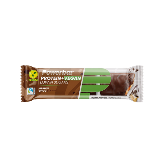 Powerbar ProteinPlus Vegan Amendoim e Chocolate Peanut Choc 2x21g Altamente proteica Vegan Baixo teor de açúcares Sem óleo de palma Cologne List