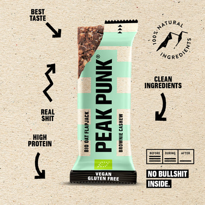 Peak Punk Bio Oat Flapjack Brownie de Caju