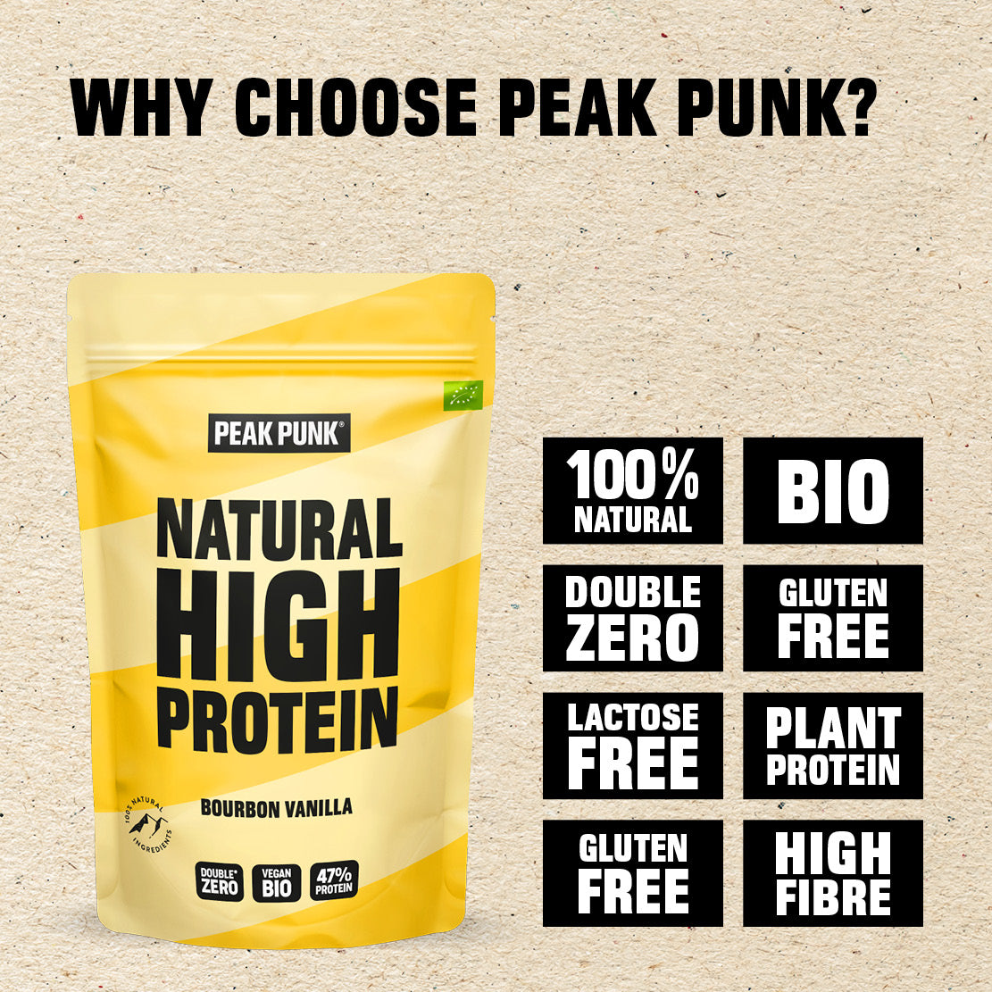 PEAK PUNK Bio Funky Vanilla Protein Powder 250g