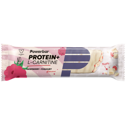 ProteinPlus L-Carnitine Raspberry Framboesa 35g 200 mg de L-carnitina por barra sem aspartame Vegan Cologne List