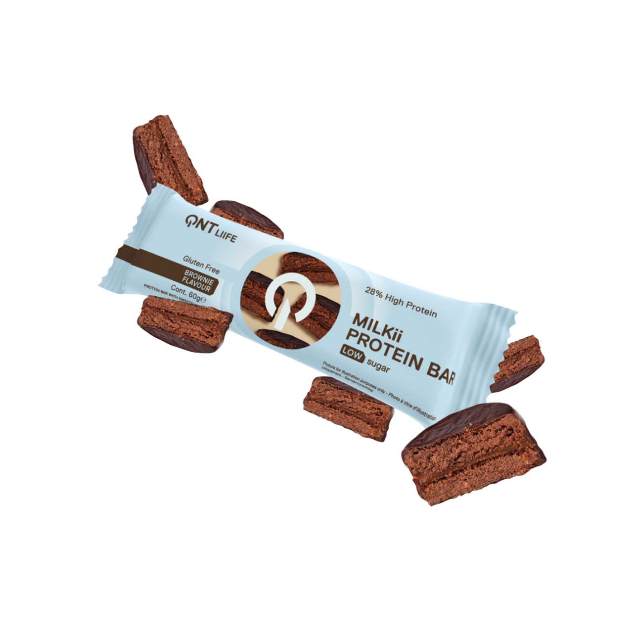 QNT Milkii Protein Bar Low Sugar Brownie 60g
sem glúten
alto teor de proteína
baio teor de açúcar