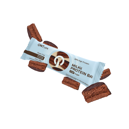 QNT Milkii Protein Bar Low Sugar Brownie 60g
sem glúten
alto teor de proteína
baio teor de açúcar