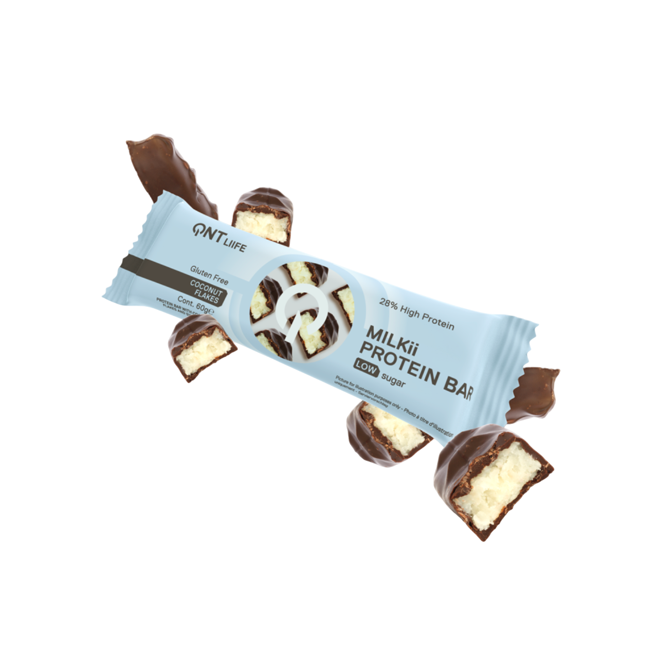QNT Milkii Protein Bar Low Sugar Coconut flakes 60g
sem glúten
alto teor de proteína
baio teor de açúcar