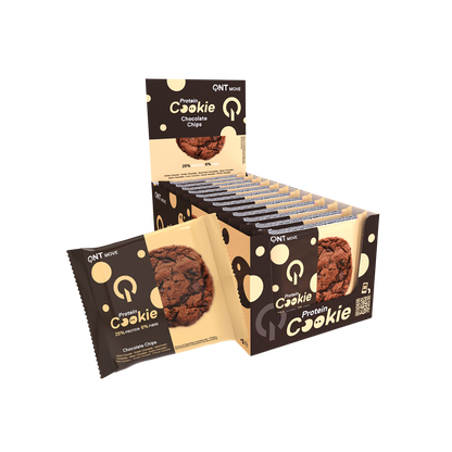 QNT Protein Cookie Chocolate Chips 12x60g
25% Protein
High Protein
High Fiber