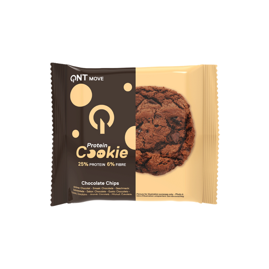 QNT Protein Cookie Chocolate Chips 60g
25% Protein
High Protein
High Fiber