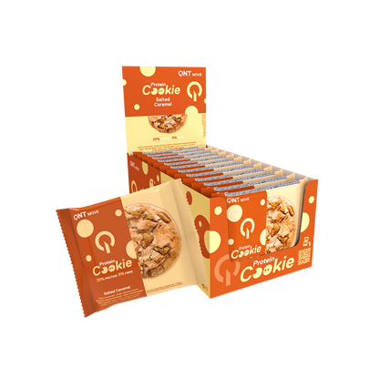 QNT Protein Cookie Salted Caramel 12x60g
25% Protein
High Protein
High Fiber