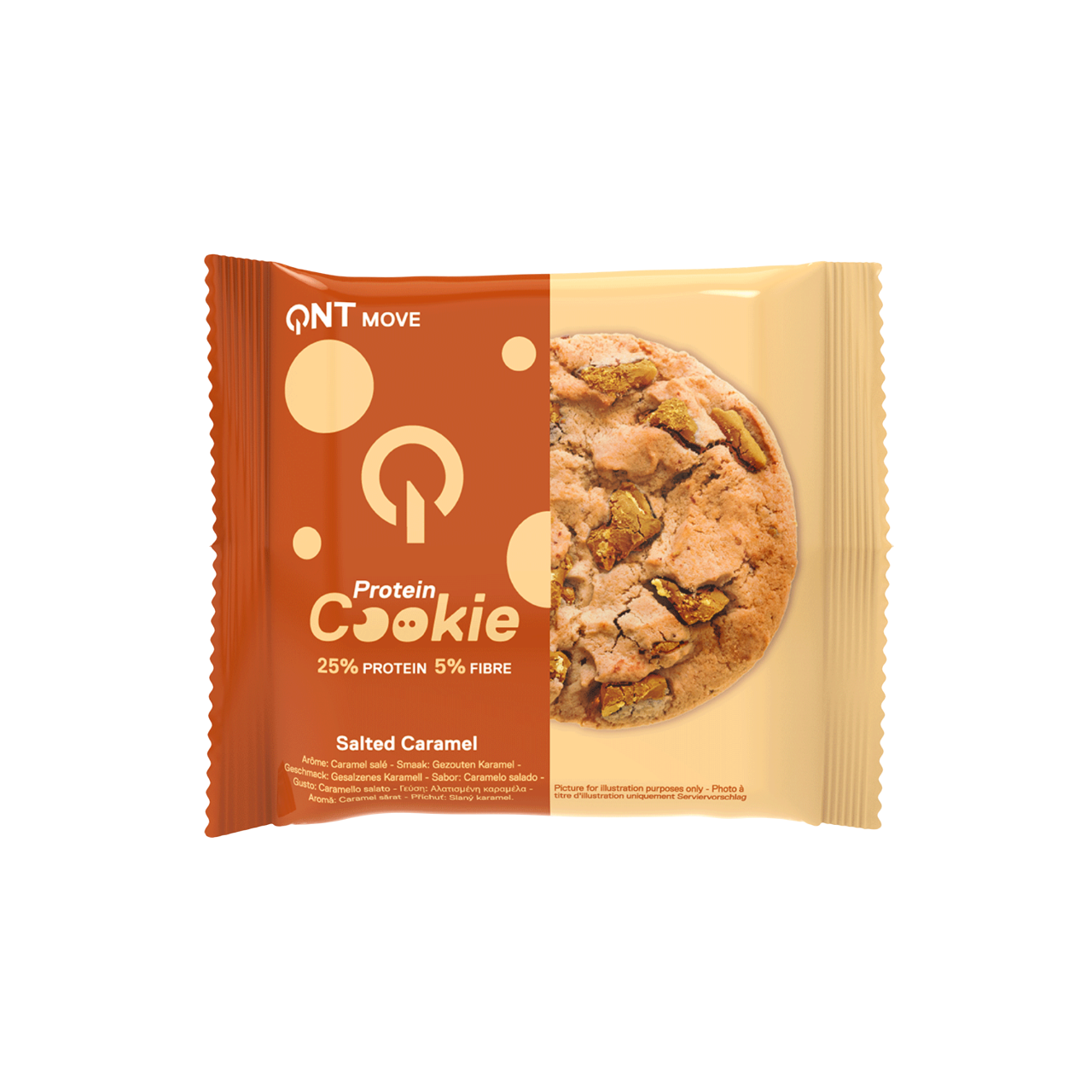 QNT Protein Cookie Salted Caramel 60g
25% Protein
High Protein
High Fiber